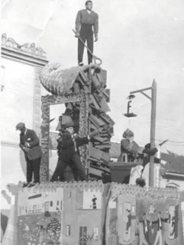 Falla Falla Luis Cendoya 1927 - Si vas al Port de Morvedre per a poder transitar te la vas a vore negre